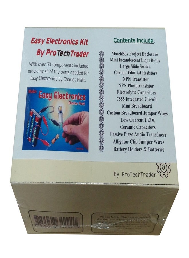 ProTechTrader Make: Easy Electronics Component Pack - Learn Basic Electronics with no Tools for Easy Electronics by Charles Platt (Book Sold Separately) - Image 1